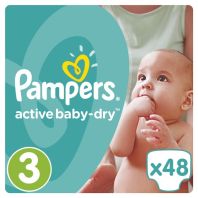 PAMPERS ACTIVE BABY DRY N3 48TMX